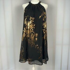 One Clothing: Black & Gold Mini Dress